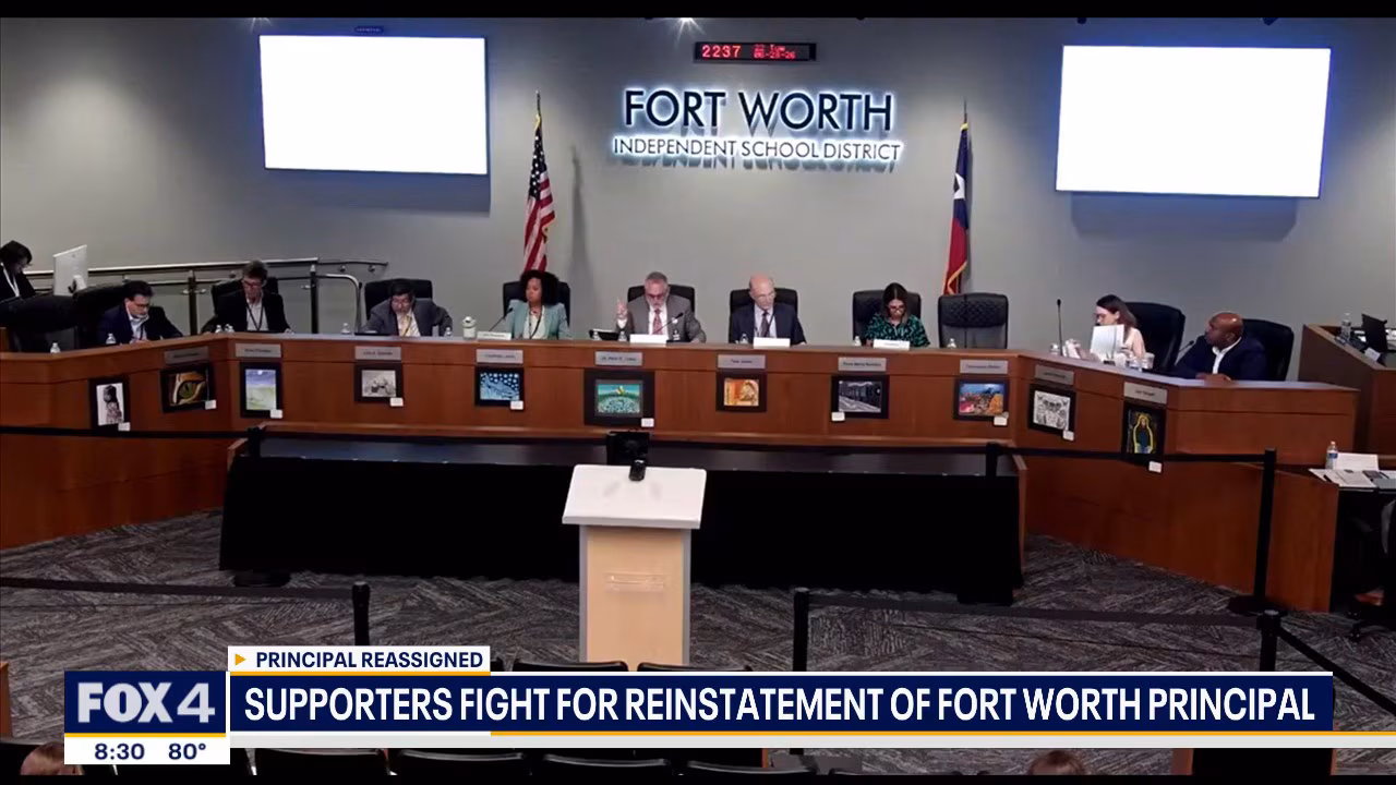Supporters fight for reinstatement of Fort Worth principal