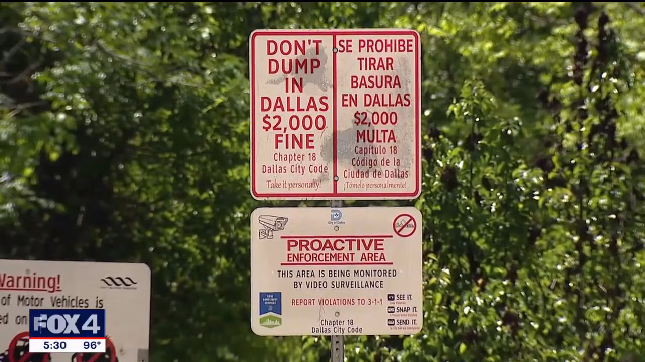 Dallas begins cleanup at Trinity River dump site