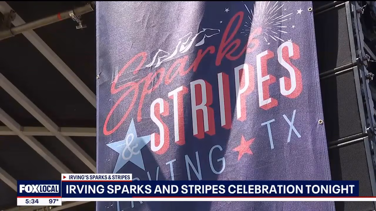 Irving Sparks and Stripes fireworks celebration tonight
