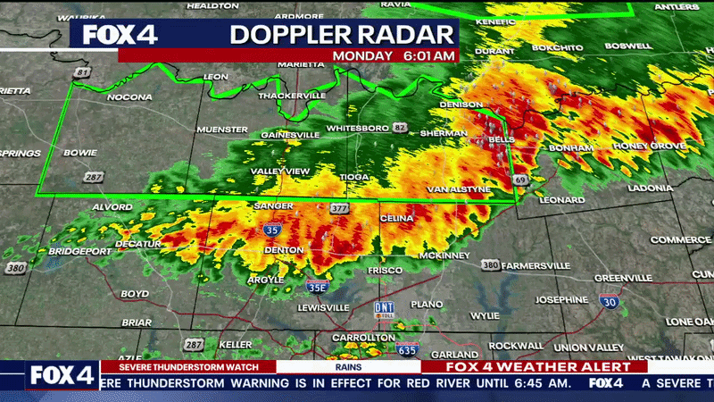 Dallas weather: Severe thunderstorm watch issued ahead of Monday’s match