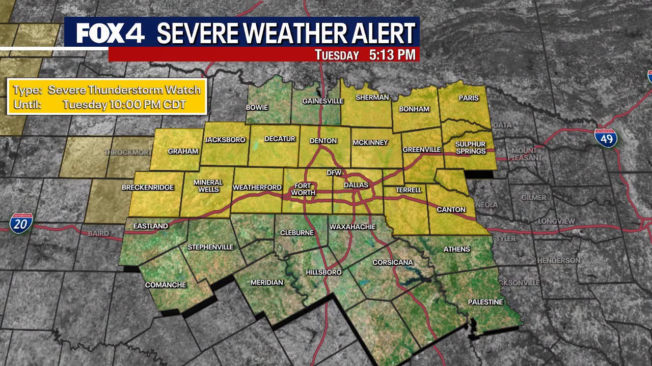 Dallas weather: Severe thunderstorm watch expanded, bringing flooding and wind threats