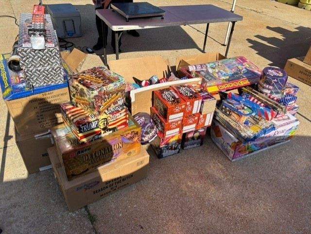 Dallas police and fire teams seize of nearly a ton of illegal fireworks
